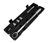 OurLeeme 1/2" Drive Click Torque Wrench 28-210Nm (20-150 ft.lb) - 6-Piece Set with 17/19/21mm Sockets, Extension Bar & 3/8" Adaptor - Wheel Nut & Bolt Ratchet Tool for Cars & Bikes