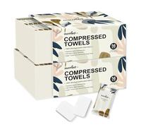 Ourmed Life Compressed Towel, Disposable Washcloths, 12 x 10 In, 112 Count | Travel Essential, Individually Wrapped, Biodegradable, Expand with Water, Lint-Free, Dry & Wet Use,Camping and Hiking