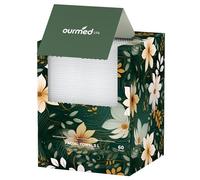 Ourmed Life Disposable Face Towel | Lint-Free Biodegradable Clean Towels | Dry Makeup Remover Wipes | Super Soft & Thick for Sensitive Skin | 10-Inch X 10-Inch Large Size | 60 Count, Dot Pattern