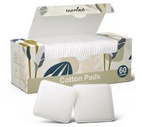 Ourmed Life Large Cotton Pads for Makeup Removal, Soft & Lint-Free Face Pads with Pressed Seam Design, Durable Makeup Remover Pads for Facial Cleansing on All Skin Types, 3x3 Inch, 60 Count