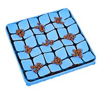 OurMiao Silicone Snuffle Mat for Dogs, Dog Puzzle Slow Feeder for Smell Training & Slow Eating, Sniffing Lick Mat with Suction Cups (Blue)