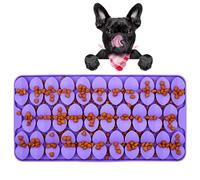 OurMiao Silicone Snuffle Mat for Large Dogs, Dog Lick Mat Slow Feeder, Pet Licking Treat Mat with Suction Cups for Smell Training Slow Eating, XL Purple
