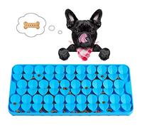 OurMiao Silicone Snuffle Mat for Medium Dogs, Dog Lick Mat Slow Feeder, Pet Licking Treat Mat with Suction Cups for Smell Training Slow Eating, XL Blue