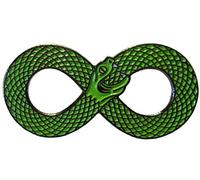 Ouroboros Ancient Serpent Symbol Snake Eating Tail Infinity Metal Enamel Badge