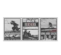 Ouroboros Art & Design - Berserk Vagabond Vinland Saga Anime Posters - 3 Pieces - 12x16'' Inch - Unframed