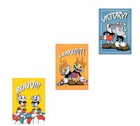 Ouroboros Art & Design - Cuphead Anime Cartoon Posters - Set of 3-8"x10" Prints on 300 GSM Paper - Unframed