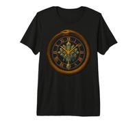 Ouroboros Clock Crystal Time Symbol Mystic Design Premium T-Shirt