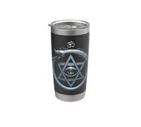 Ouroboros Hexagram Serpent Dragon OM Self Realization Stainless Steel Insulated Tumbler