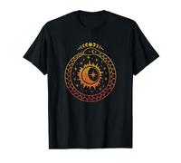 Ouroboros Mystical Serpent Moon Phases Retro Value Graphic T-Shirt
