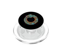 Ouroboros Quetzalcoatl Feathered Serpent Aztec Mayan Art PopSockets PopGrip for MagSafe