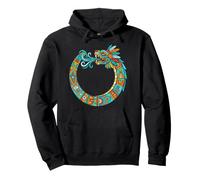 Ouroboros Quetzalcoatl Feathered Serpent Aztec Mayan Art Pullover Hoodie