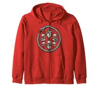 Ouroboros Skull Heart Symbol Death Life Cycle Art Zip Hoodie