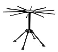 Ourokhome Collapsible Pasta Drying Rack, Plastic Spaghetti Hanger Noodle Dryer Stand with 10 Bar Handles for Homemade Fresh Spaghetti, Stable, Easy Storage and Quickly Set Up (Black)