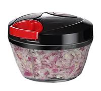Ourokhome Manual Food Processor Vegetable Chopper, Portable Hand Pull String Garlic Mincer Onion Cutter for Veggies, Ginger, Fruits, Nuts, Herbs, etc., 500ml, Black