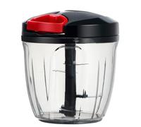 Ourokhome Manual Food Processor Vegetable Chopper, Portable Hand Pull String Garlic Mincer Onion Cutter for Veggies, Ginger, Fruits, Nuts, Herbs, etc., 900ml, Black