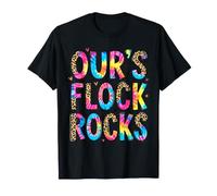 Our's Flock Rocks Ours Flock Rocks Pink Flamingo Family T-Shirt