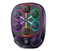 OurStarry 2025 Smart Music Boxing Machine for Adults and Children, Training Equipment with Electronic LED Wall Mounting, Home Training Device for Indoor Use with High Quality Boxing Gloves (Black