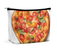 OURTEV Makeup Bags for Women Portable Cosmetic Bag Heart Shaped Pizza Travel Make Up Bag Wash Bag for Women, style, One Size
