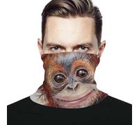 OURTEV Neck Gaiter Face Cover for Men Gorilla with Messy Hair Face Mask Bandana Breathable Face Scarf Headband, Style, One size