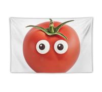 OURTEV Tapestry Window Tapestries Wall Hanging Banner I Love You from My Head Tomatoes Home Decor Tapestrys Wall Tapestry for Living Room Big Tapestry for Bedroom Art Wall Tapestry