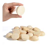 Ourtroness 50pcs 2in Natural Wood Half Round Craft Balls for DIY Projects