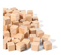 Ourtroness Wooden Cubes, 1/2 inch Natural Pine Wood Blocks, Unfinished Craft Blocks (160 Pieces)