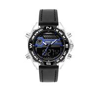 Ourui Men's Watches,Sports Dual Movement Quartz Electronic Watch Waterproof Luminous Personality 2 Time Watch, Blue