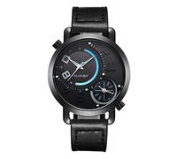 Ourui Wrist Watches,Dual Time Zone Business Watch Fashion Personality Men's Watch, Black