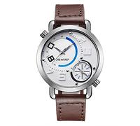 Ourui Wrist Watches,Dual Time Zone Business Watch Fashion Personality Men's Watch, White