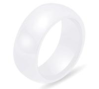 Ouruiba Ceramic Ring Smooth Simple Classic Engagement Wedding Wedding Ring Men Women Jewellery Couple Black White Pink, Ceramic