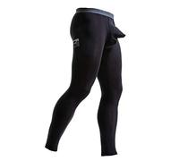 Ouruikia Men's Thermal Underwear Pants Modal Long Johns Tagless Lightweight Thermal Bottoms Separate Pouch (Black, Medium)