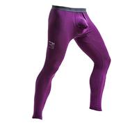 Ouruikia Men's Thermal Underwear Pants Modal Long Johns Tagless Lightweight Thermal Bottoms Separate Pouch (Purple, Small)