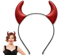OuryTech Hairband Carnival, Devil Horns Black for Carnival, Devil Costume Accessory Cosplay (Type A)
