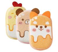 OuryTech Shower Sponge, 3 Pieces Body Wash Sponge as Bath Sponge and Shower Sponge with Loofah Design for Children and Adults