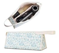 OuryTech Travel Storage Bag for Hair Styling Tools, Portable Organizer, Cotton Floral Carrying Bag