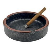 OUSACE Ceramic Ashtray Stylish Indoor & Outdoor Cigarette Ashtray for Home, Coffee Bars,Lava Dazzling Black (Medium Size)