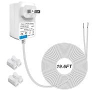 Ousaly 24V DC Power Adapter,110V-240V AC to DC 24V Transformer for C WireThermostat,Heywell Nest,Ring Pro doorbell,Ring Wired doorbell,Wyze Video Doorbell,LED Strip Light,Comes with Connector, 19.6FT
