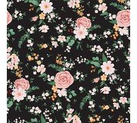 OUSCACH Peel and Stick Wallpaper Pink & Green Floral and Leaves Wallpaper Vinyl Removable Self Adhesive Wallpaper for Bedroom,Farmhouse,Kitchen Accent Wall Decorations 17.7 "x 118"