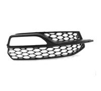 OUSDUO Car Front Bumper Fog Light Grille Honeycomb Mesh Lamp Cover For A3 S3 RS S-Line 2013-2016 8V3807681 8V3807682 (Black right1)