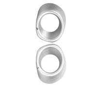 OUSDUO Fog Light Grill For Mitsubishi For Outlander 2013 2014 2015 Car ABS Silver Front Bumper Fog Light Lamp Cover Frame Bezel Shell Hood Car Accessories (Silver)