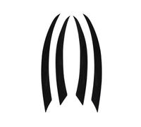 OUSDUO For Mercedes For Benz C Class W205 C180 C200 Sports Model 2015-2018 Front Bumper Air Vent Trim Fog Light Intake Cover Canard OUSDUO(Glossy Black)
