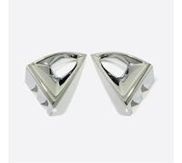 OUSDUO For N&issan For X-Trail T33 Rogue 2021 2022 2023 ABS Chrome Front Fog Light Lamp Cover Rear Foglight Trims Decoration Sticker (Front 2pcs)