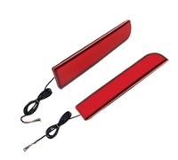 OUSDUO Full LED Bumper Reflector Lights For Mitsubishi For Lancer For Evo X | For Outlander For Tail Brake Turn Signal Rear Fog Lamps Tail Light(Red Lens)
