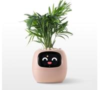 OUSEITECH Cute Smart Plant Pot, Interactive Plant Pot, Multifunctional intelligent Pet, Big Data With 7 Sensors To Assist In Planting, for Succulents and Other Small Plants (Pink)