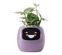 OUSEITECH Cute Smart Plant Pot, Interactive Plant Pot, Multifunctional intelligent Pet, Big Data With 7 Sensors To Assist In Planting, for Succulents and Other Small Plants (purple)