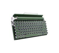 OUSEITECH Retro Typewriter Keyboard, 83-Key Hot-Swappable Mechanical Keyboard, Bluetooth Wired Dual-Mode Connection, Various Backlight, Multi-Device Simultaneous Connection,QWERTY-US (Dark green)