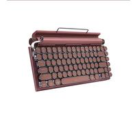 OUSEITECH Retro Typewriter Keyboard, 83-Key Hot-Swappable Mechanical Keyboard, Bluetooth Wired Dual-Mode Connection, Multi-Device Simultaneous Connection (Crimson)