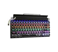 OUSEITECH Retro Typewriter Keyboard, 83-Key Hot-Swappable Mechanical Keyboard, Bluetooth Wired Dual-Mode Connection, Various Backlight Systems, Multi-Device Simultaneous Connection,QWERT-US (Black)