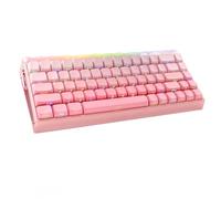 OUSEITECH x AULA Hero 68 68-Key Hall Effect Magnetic Switch Gaming Keyboard, 0.01mm RT/DKS/MPT/MT/TGL/END/SOCD/8K Polling+128K Scanning,Neon Light Bar, Online Driver,QWERT-US-Layout (Pink Gradient)