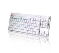 OUSEITECH x MCHOSE MIX 87 87-Key Hall Effect Magnetic Switch Gaming Keyboard, Customizable DKS/Rt Smart 15-Level / 8K Polling+256K Scanning/RS、SOCD、DKS、MT、TGL、Key Macro,QWERT-US(white)
